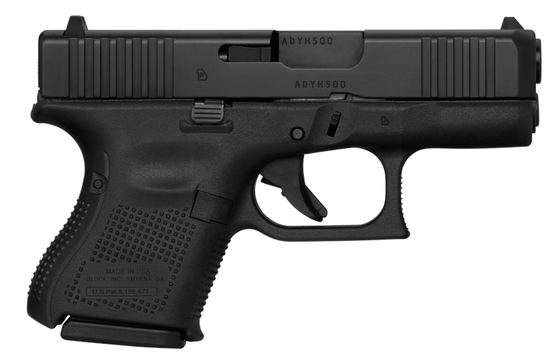 Glock 26 Gen 5 Subcompact Handgun 9mm Luger 10rd Magazines (3) 3.43" Barrel Black Front Serrations USA, 764503037337, UA265S201