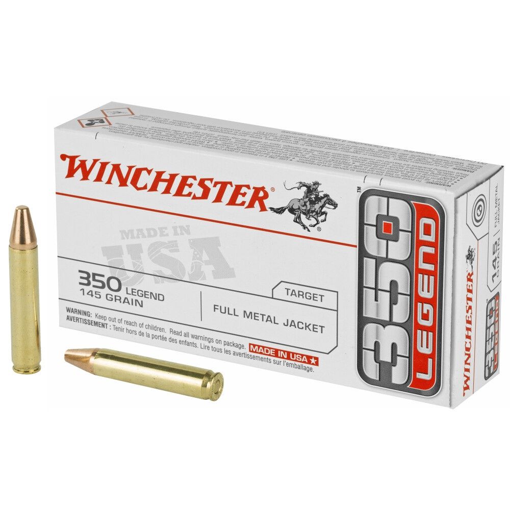 Winchester USA .350 Legend Ammunition 145 Grain FMJ, 020892226203, USA3501, LA00269