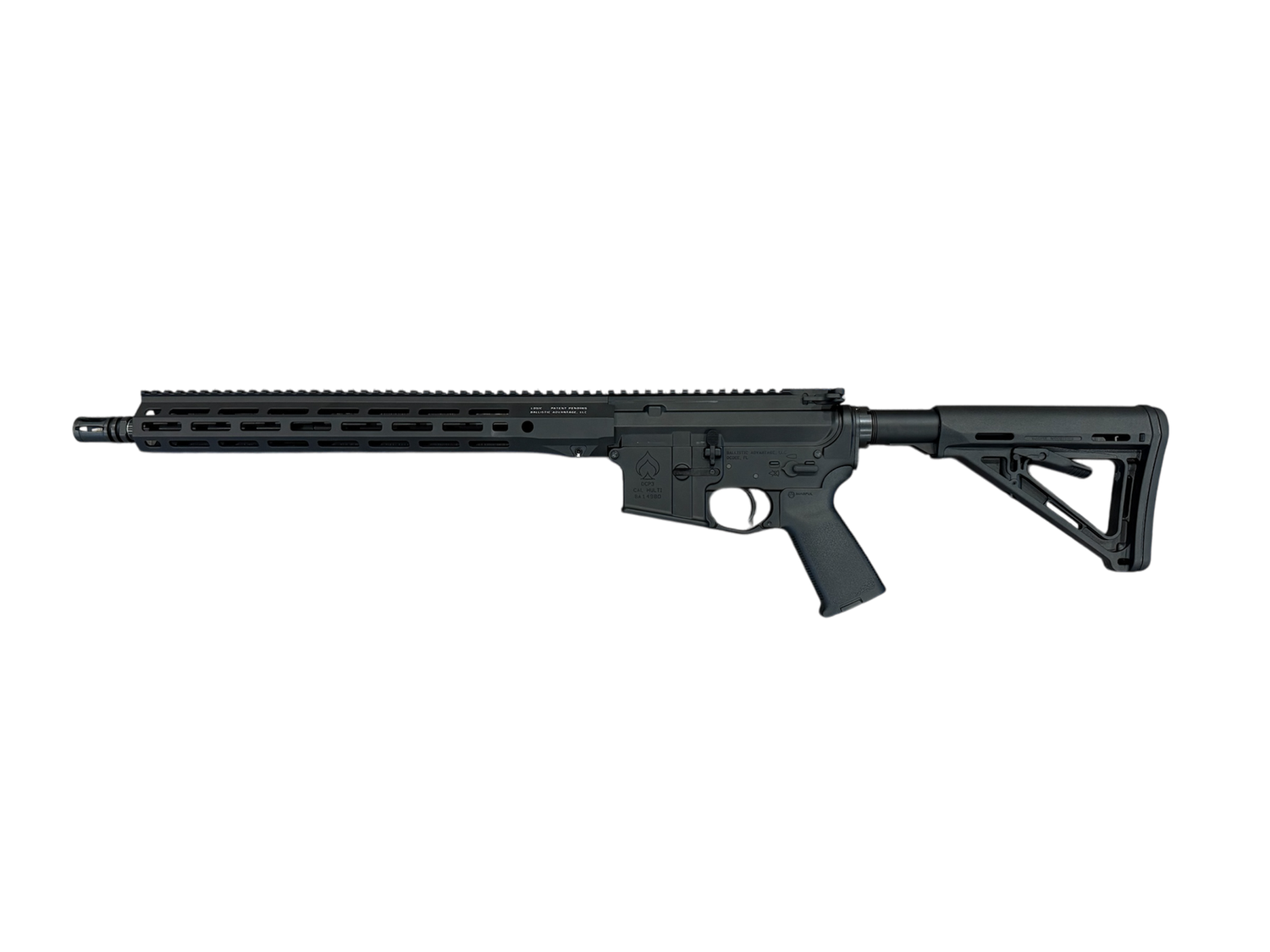 B.A. DCP3 16" 5.56 MID GOV, 15" LOGIC, MOE FURNITURE, BLK ANO, RB039