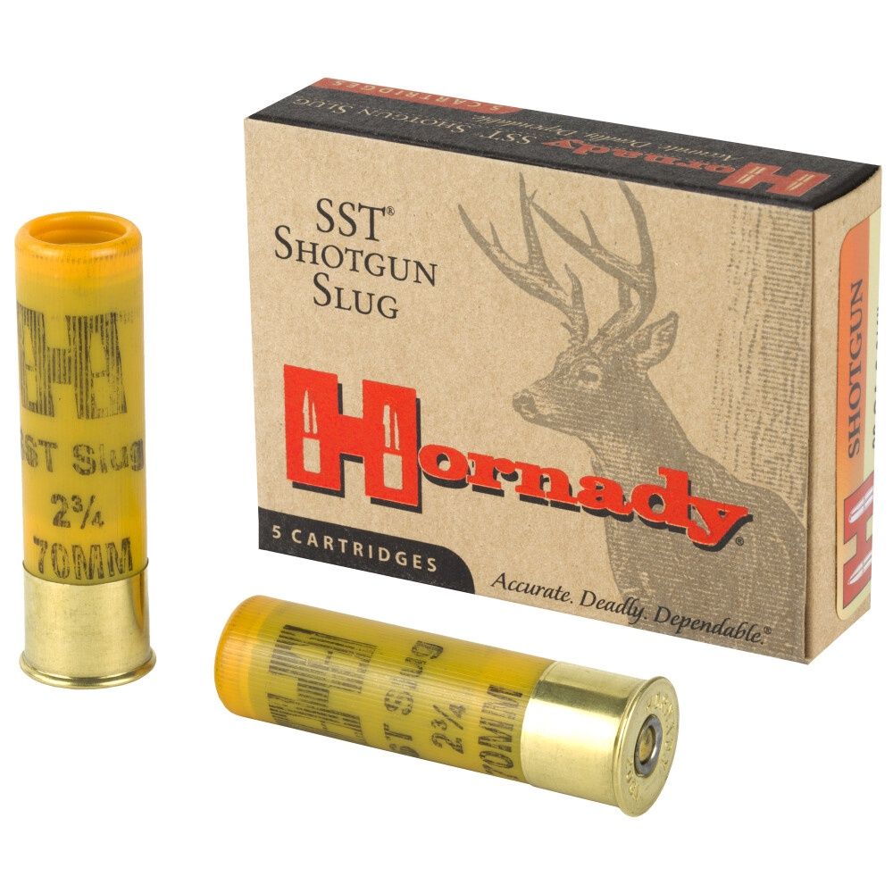 Hornady 20 Gauge Shotshell 5 Rounds 2 3/4" SST Slug 250 Grains, 090255862324, 86232