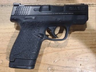 *USED* S&amp;W M&amp;P 9 SHIELD 3" 9MM PISTOL, BLK, NIGHT SIGHTS, W/ 3 MAGS, ORIGINAL BOX/ACCYS