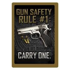 RIVERS EDGE SIGN 12"x17" "GUN SAFETY"
