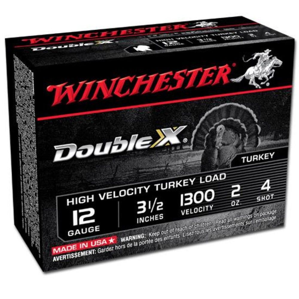 Winchester Ammo STH12354 Double X High Velocity Turkey 12 Gauge 3.5" 2 oz 4 Shot 10 Bx/ 10 Cs