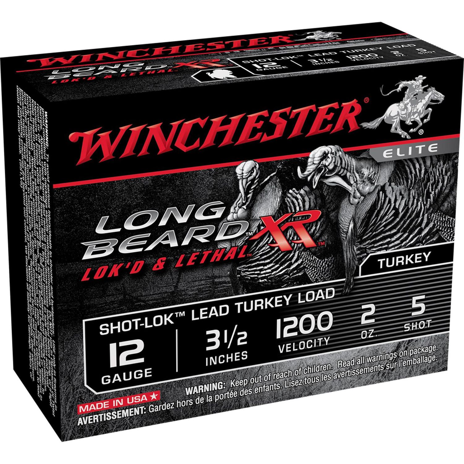 Winchester Ammo STLB12L5 Long Beard XR Shot-Lok 12 Gauge 3.5" 2 oz 5 Shot 10 Bx/ 10 Cs