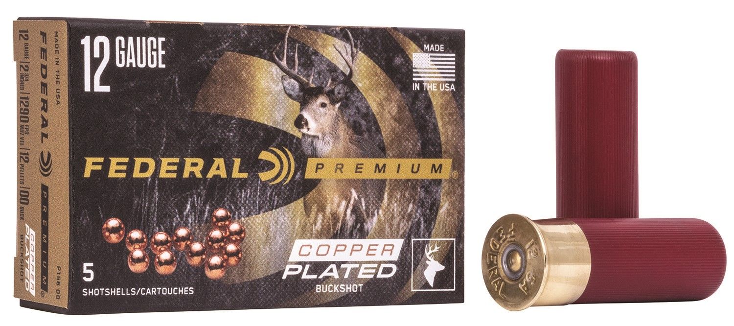 Federal P15600 Premium Vital-Shok 12 Gauge 2.75" 12 Pellets 00 Buck Shot 5 Bx/ 50 Cs