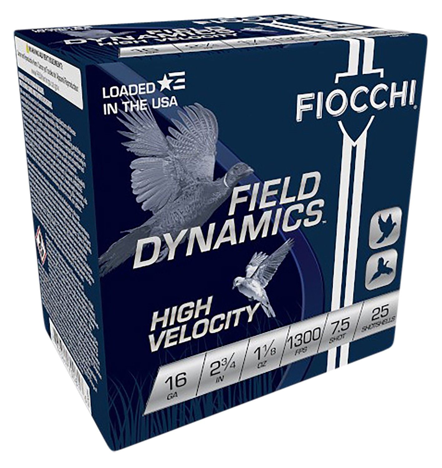 Fiocchi 16HV75 High Velocity  16 Gauge 2.75" 1 1/8 oz 7.5 Shot 25 Bx/ 10 Cs