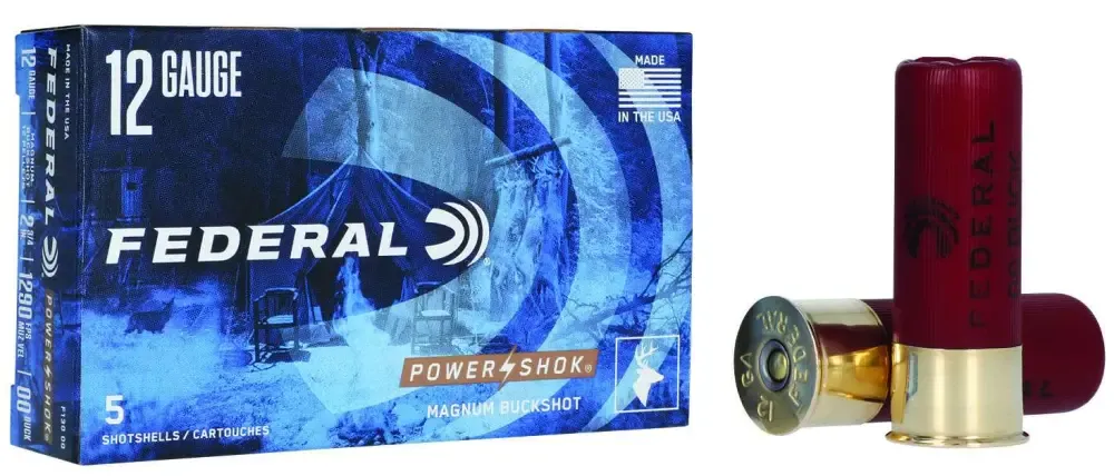Federal F13000 Power-Shok12 Gauge 2.75" 12 Pellets 00 Buck Shot 5 Bx/ 50 Cs