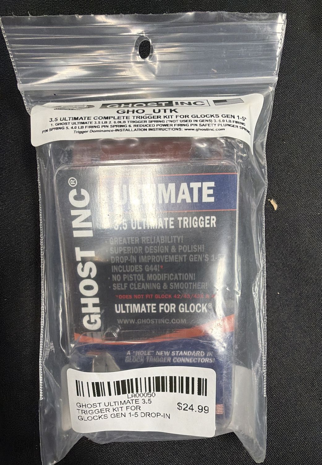 GHOST ULTIMATE 3.5 TRIGGER KIT FOR GLOCKS GEN 1-5 DROP-IN