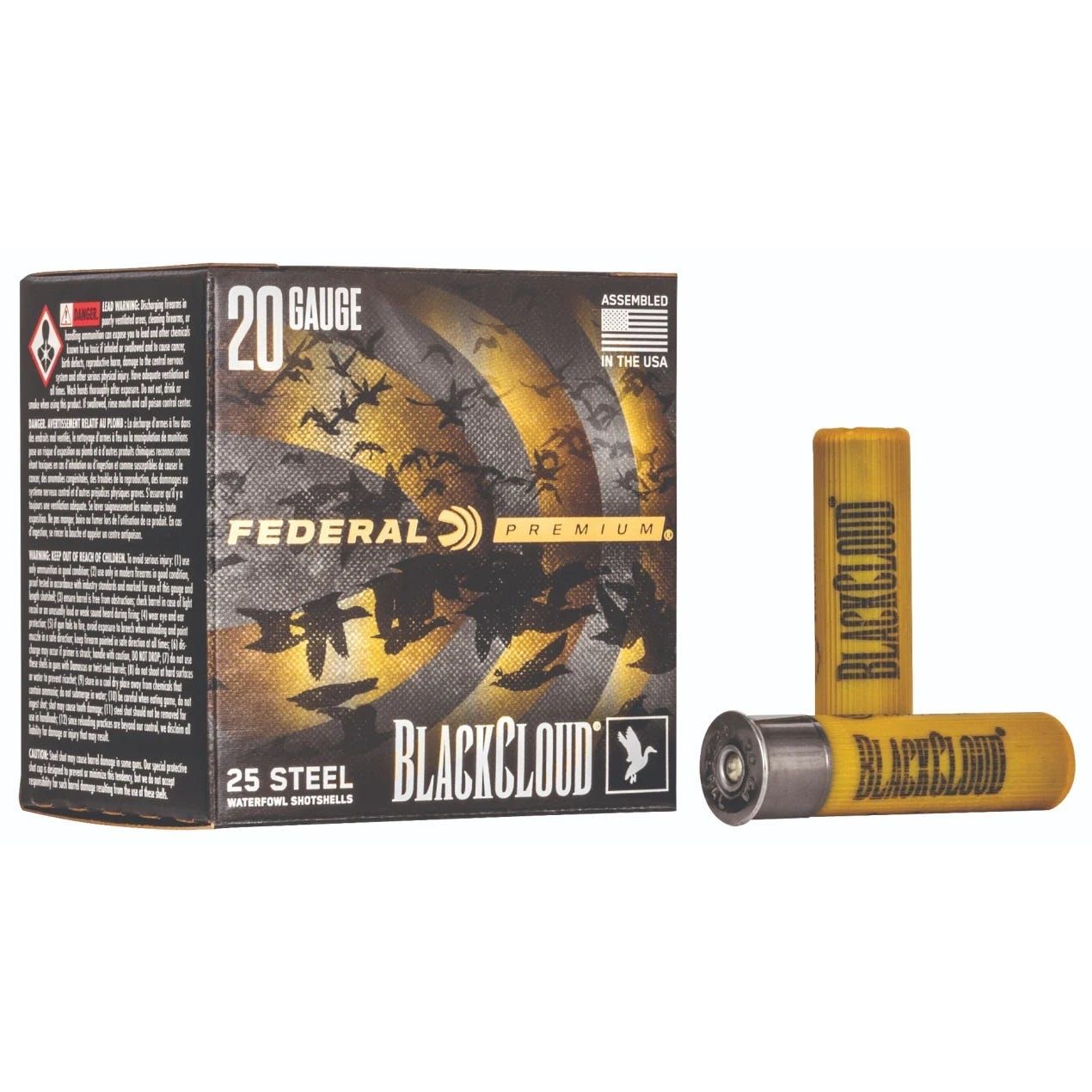 Federal PWBX2092 Black Cloud FS Steel 20 Gauge 3" 1 oz 2 Shot 25 Bx/ 10 Cs