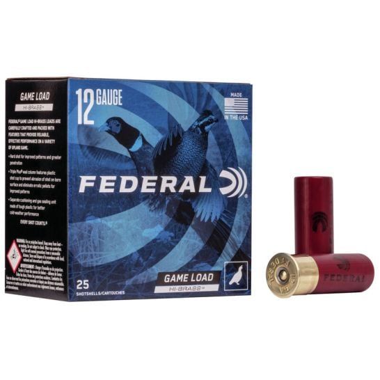 Federal H1266 Game-Shok Upland Hi-Brass 12 Gauge 2.75" 1 1/4 oz 6 Shot 25 Bx/ 10 Cs