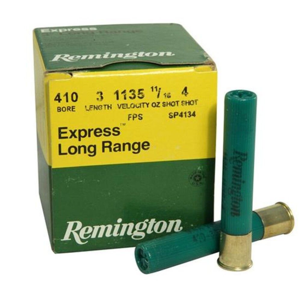 Remington Ammunition SP41034 Express XLR  410 Gauge 3" 11/16 oz 4 Shot 25 Bx/ 10 Cs