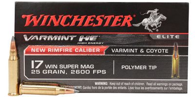Winchester Ammo S17W25 Varmint HE  17 WSM 25 gr Polymer Tip 50 Bx/ 10 Cs