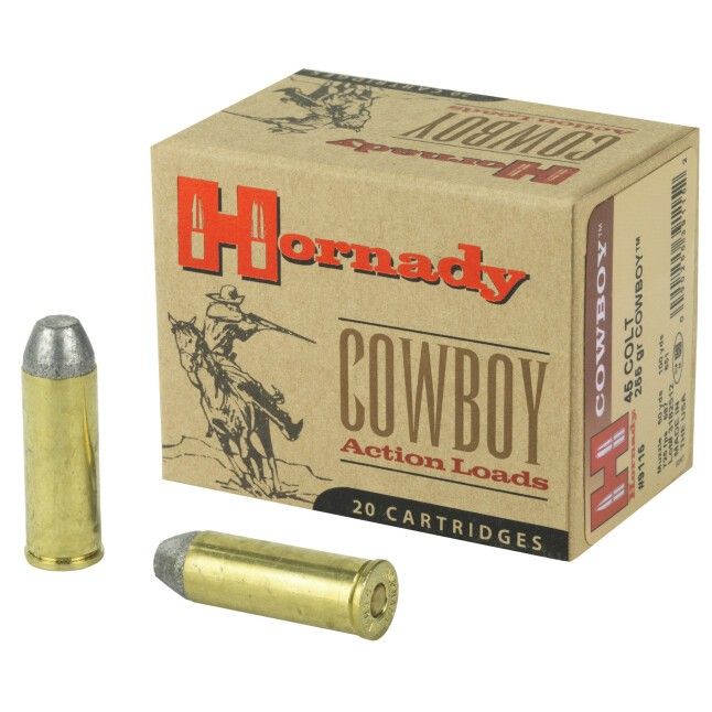 Hornady 9115 Custom Cowboy 45 Colt (LC) 255 gr Flat Point (FP) 20 Bx/ 10 Cs