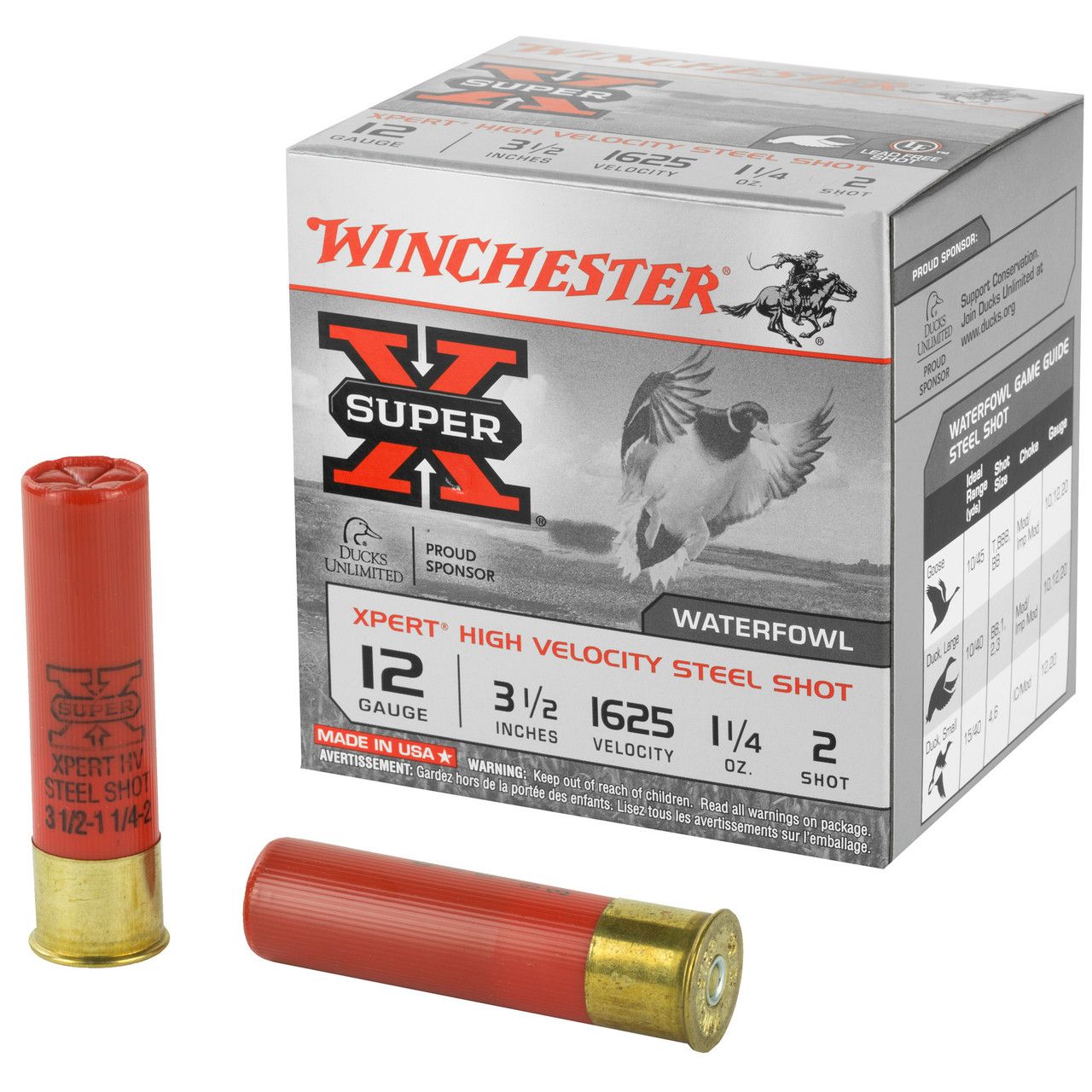 Winchester Ammo WEX12LM2 Super-X Xpert High Velocity 12 Gauge 3.50" 1 1/4 oz 2 Shot 25 Bx/ 10 Cs