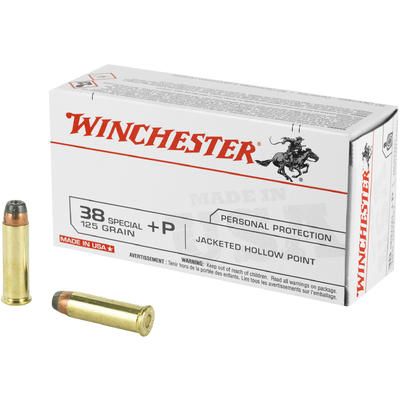 Winchester Ammo USA38JHP USA  38 Special +P 125 gr Jacketed Hollow Point (JHP) 50 Bx/ 10 Cs
