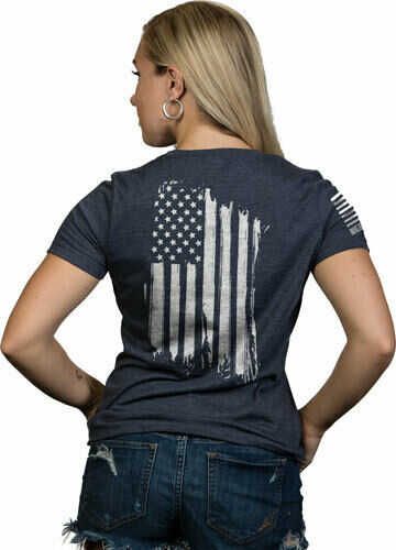 NINE LINE APPAREL AMERICA WOMEN'S T-SHIRT NAVY 2X-LARGE