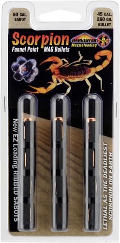 50 Cal. Sabot 260 gr. .451 Funnel Point Mag Bullet 12 count clamshell