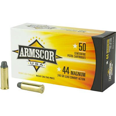 ARMSCOR 240 GR SEMI-WADCUTTER .44 MAG AMMO