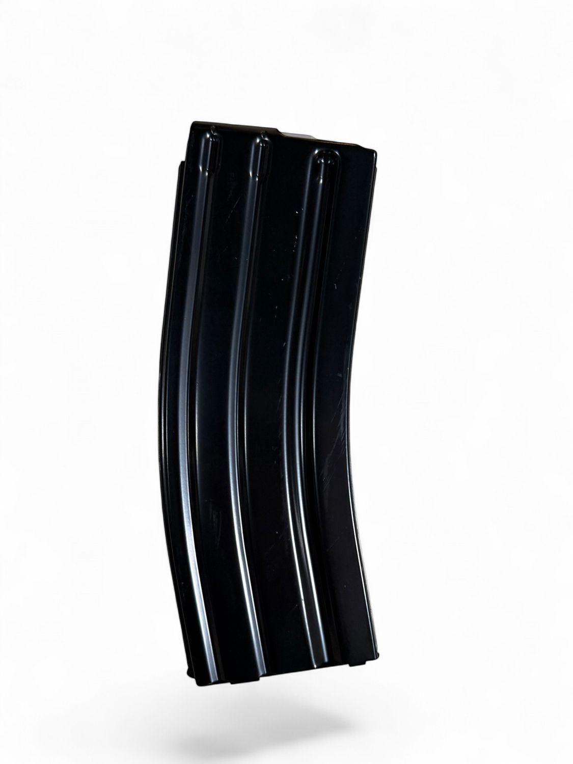 SHK 30rd AR15 5.56 Magazine, Grey Anti-Tilt Follower, Black, Steel