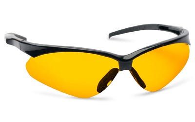 Walkers GWPSGLAMB Shooting Glasses Crosshair Polycarbonate Amber Lens w/Black Frame