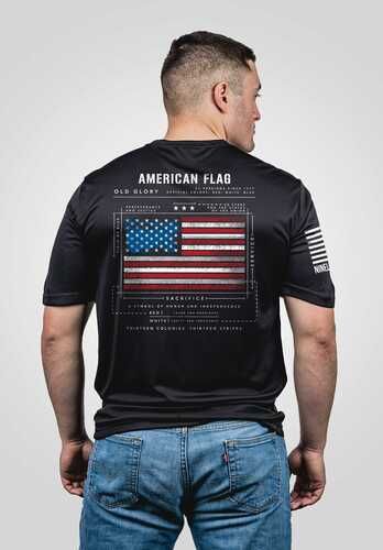 NINE LINE MENS TEE FLAG SCHEMATIC BLACK 3XL
