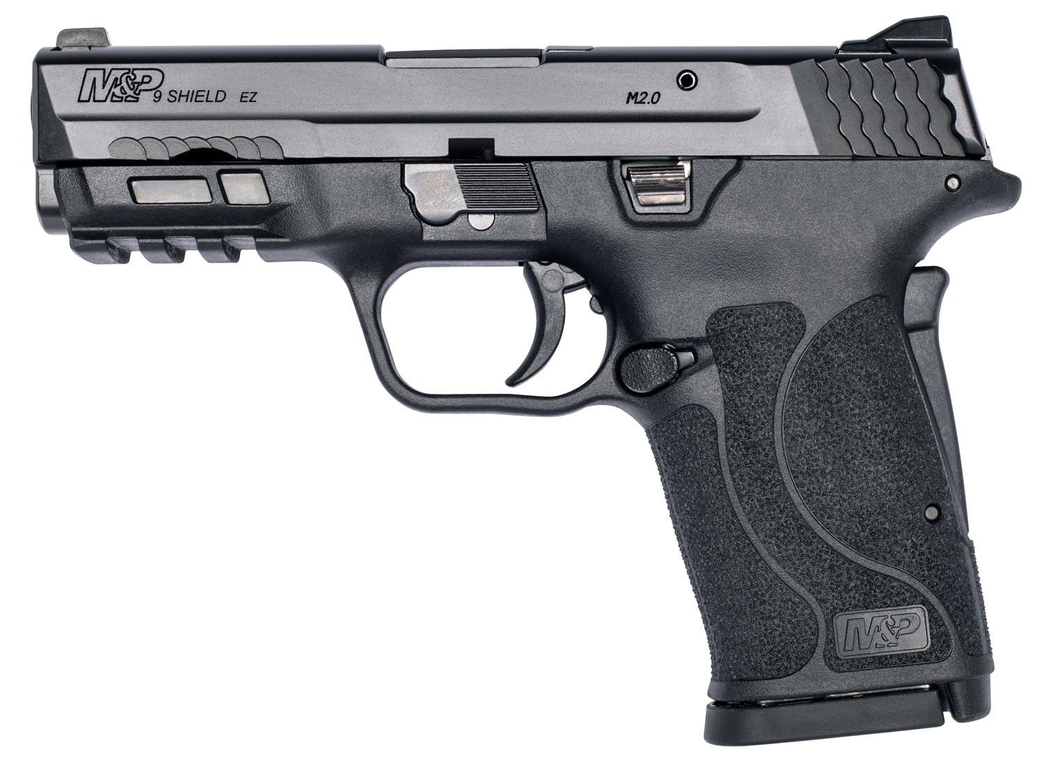 Smith &amp; Wesson 12437 M&amp;P Shield EZ M2.0 9mm Luger 3.68" 8+1  Black Polymer Grip No Thumb Safety 3-Dot Adjustable