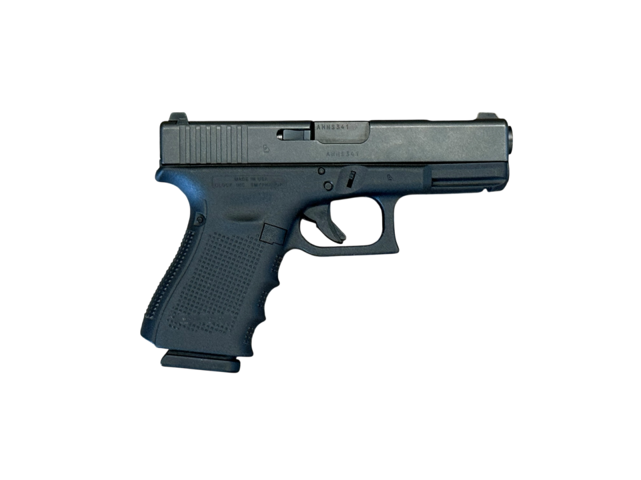 *USED* GLOCK 19C G4 4" 9MM PISTOL, BLK, W/ 1 MAG, ORIGINAL CASE/ACCYS