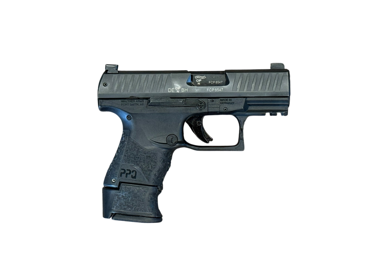 *USED* WALTHER PPQ 3.5" 9MM PISTOL, BLK, W/ 4 MAGS, HOLSTER, ORIGINAL CASE/ACCYS