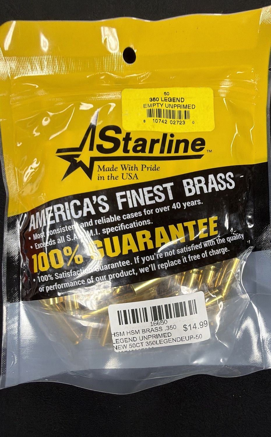 HSM HSM BRASS .350 LEGEND UNPRIMED NEW 50CT 350LEGENDEUP-50 810742027230