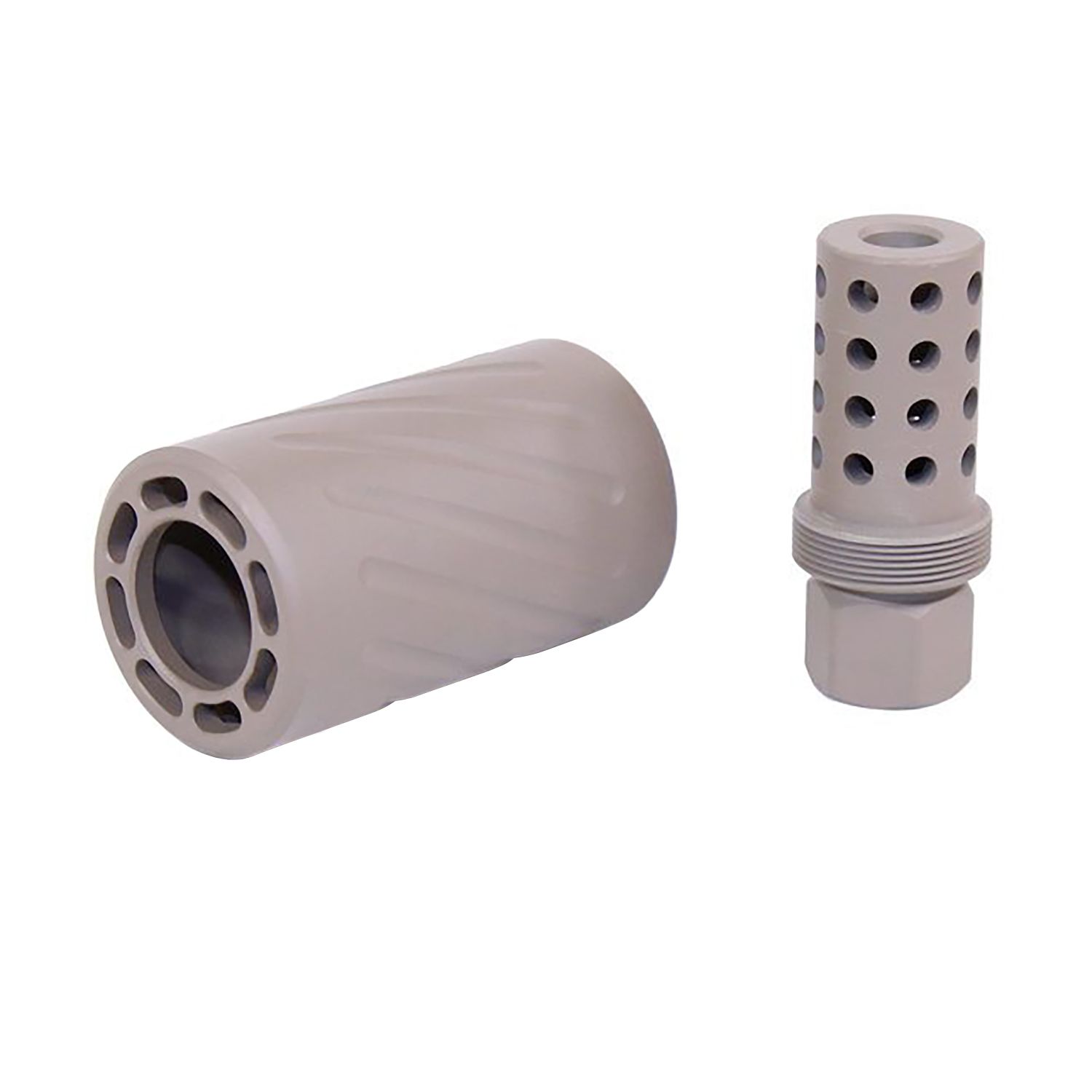 Guntec USA AR-15 Muzzle Comp w/QD Blast Shield, Flat Dark Earth, SPITFIRE-FDE, SPITFIREFDE, 714569645397