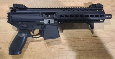 *USED* SIG SAUER MPX 8" 9MM PISTOL, BLK, W/ 4 MAGS, NO BOX