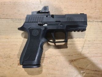 *USED* SIG SAUER P320 X COMPACT 3.6" 9MM PISTOL, BLK, W/ 2 MAGS, ROMEO1 PRO