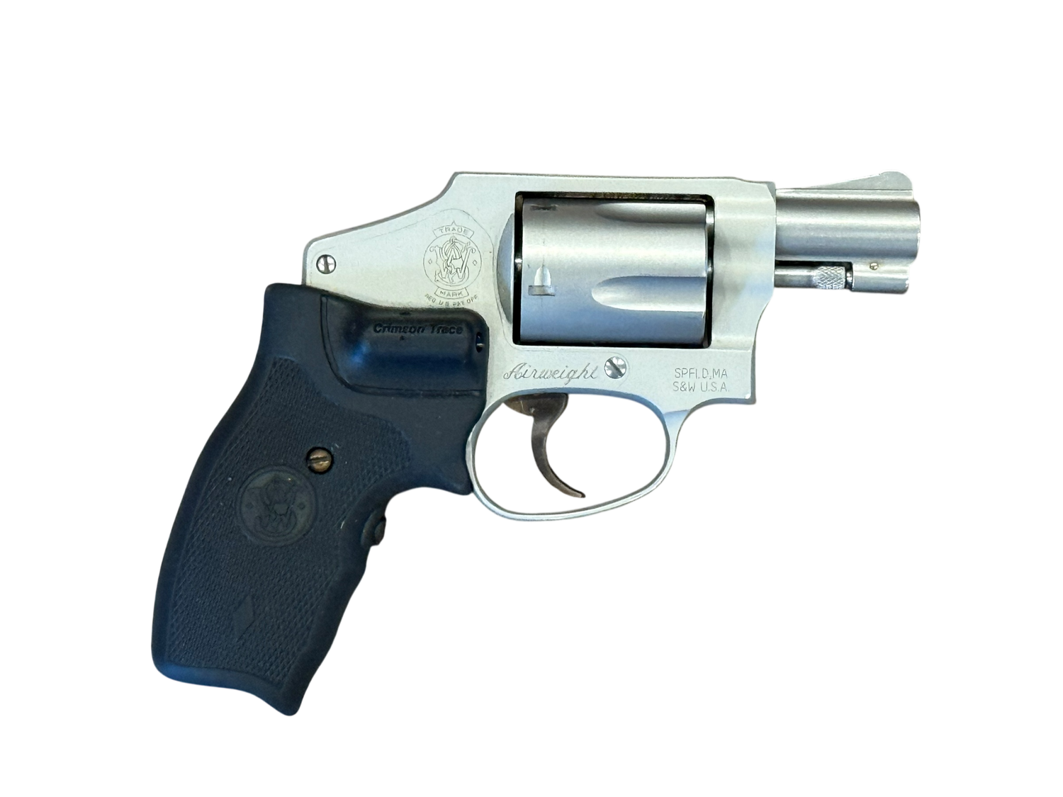 *USED* S&amp;W 642-2 2" .38SPL 5-SHOT REVOLVER, SLV/BLK, W/ C.T. RED LASER GRIP