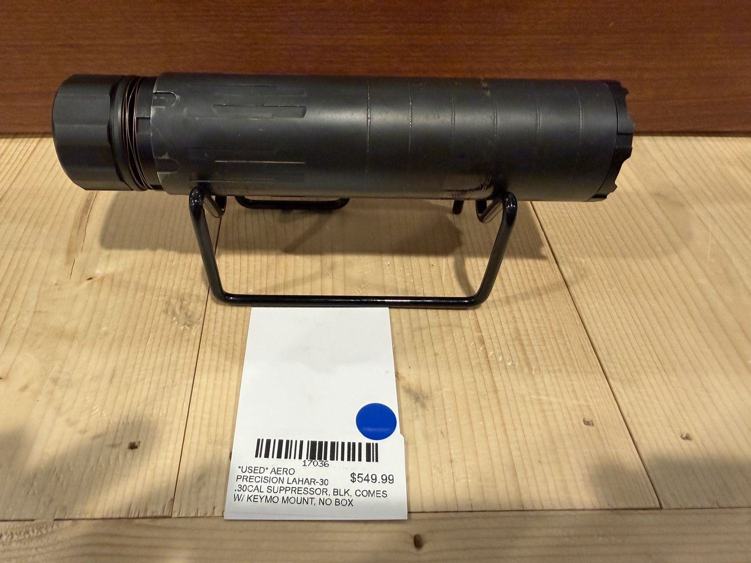 *USED* AERO PRECISION LAHAR-30 .30CAL SUPPRESSOR, BLK, COMES W/ KEYMO MOUNT, NO BOX