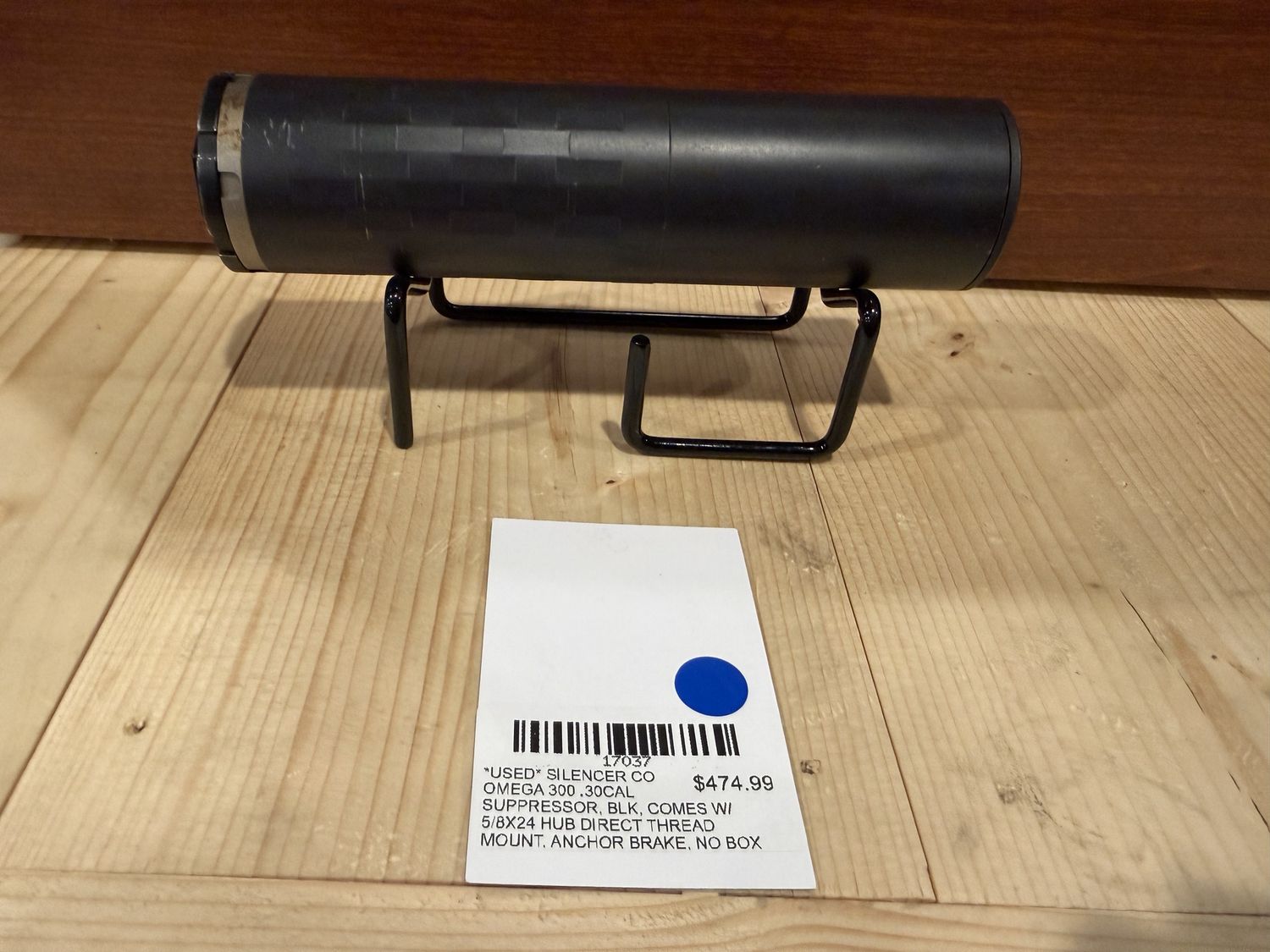 *USED* SILENCER CO OMEGA 300 .30CAL SUPPRESSOR, BLK,  COMES W/ 5/8X24 HUB DIRECT THREAD MOUNT, ANCHOR BRAKE, NO BOX