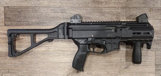 *USED* CZ-USA CZ SCORPION 3+ 4.2" 9MM SBR, BLK, COMES W/ 4 MAGS, TRI LUG, B&amp;T STOCK, VERT GRIP