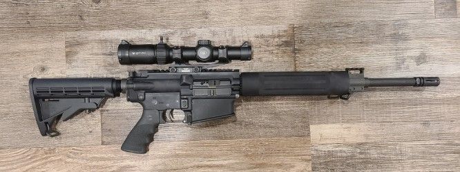 *CONS* ROCK RIVER ARMS LAR-8 18" .308 SEMI-AUTO RIFLE, BLK, COMES W/ OPTIC, 2 MAGS AND CASE