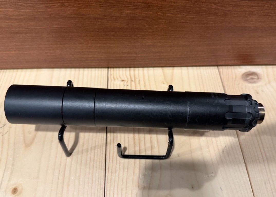 *USED* RUGGED OBSIDIAN .45ACP SUPPRESSOR, BLK, COMES W/ BOOSTER/PISTON, ORIGINAL CASES