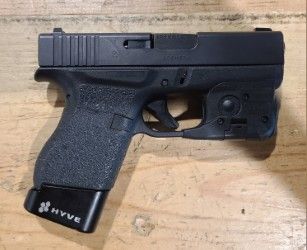 *CONS* GLOCK 43  3.25" SEMI-AUTO 9MM PISTOL, BLK, COMES W/ 3 HOLSTERS, 4 MAGS, ORIGINAL CASE