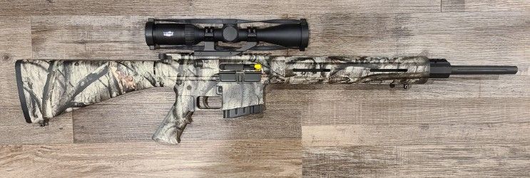 *USED* REMINGTON R25 20" .308 SEMI-AUTO RIFLE, CAMO, COMES W/ 1 MAG, SCOPE, NO BOX