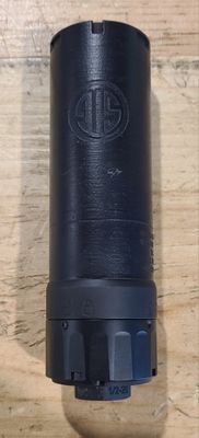 *USED* SIG SAUER SLXC 5.56MM SUPPRESSOR, BLK, COMES W/ 1/2X28 SIG TAPER BRAKE, ORIGINAL BOX