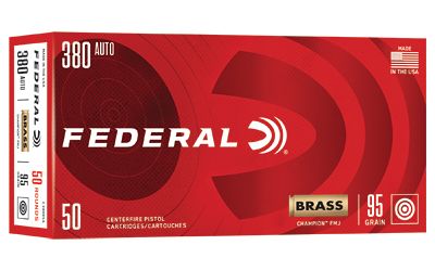 Federal Champion .380 ACP 95 gr FMJ 50rds, 604544696516, C38095A