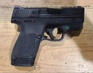*USED* S&amp;W M&amp;P 9 SHIELD 3" SEMI-AUTO 9MM PISTOL, BLK, COMES W/ 2 MAGS, HOLSTER, RANGE BAG