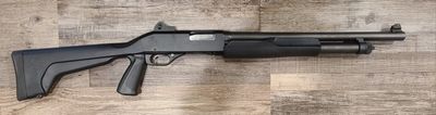 *USED* STEVENS 320 SECURITY W/ GHOST RING 18.5" 12GA PUMP-ACTION SHOTGUN, BLK, COMES AS IS W/ NO BOX
