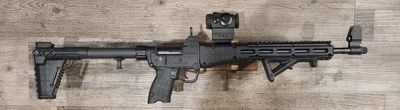 *CONS* KELTEC SUB 2000 16" 9MM SEMI-AUTO RIFLE, BLK, COMES W/ OPTIC, NO MAG, NO BOX