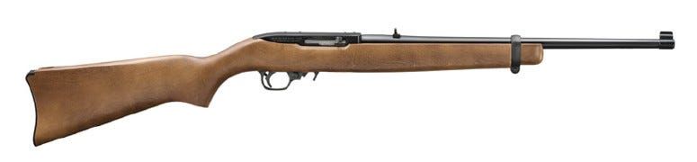 Ruger 250th Anniversary Rifle 10/22 Rifle 22 LR 10rd Magazine 18.5" Blued Barrel Wood Stock, 736676110308, 11030