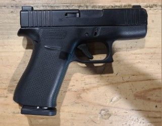 *USED* GLOCK 43X 9MM SEMI-AUTO PISTOL, BLK, COMES W/  SHIELD MAG AND CATCH, NO BOX