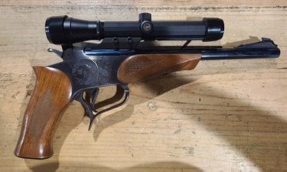 *CONS* THOMPSON CONTENDER .22LR PISTOL, BLK/WOOD, COMES W/ CASE, 222BBL, 45LC BBL, .357BBL