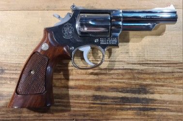 *CONS* S&amp;W MODEL 66 4" 357MAG 6 SHOT REVOLVER, SLV/WOOD