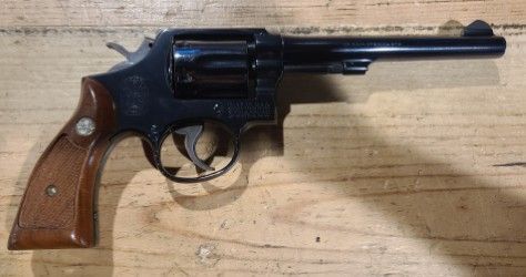 *CONS* SMITH &amp; WESSON MODEL 10-5 6RD 6" .38SPL REVOLVER, WOOD/BLK, COMES W/ ORIGINAL BOX